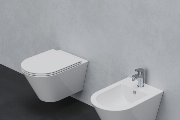 Forma viseča wc školjka in viseči bide